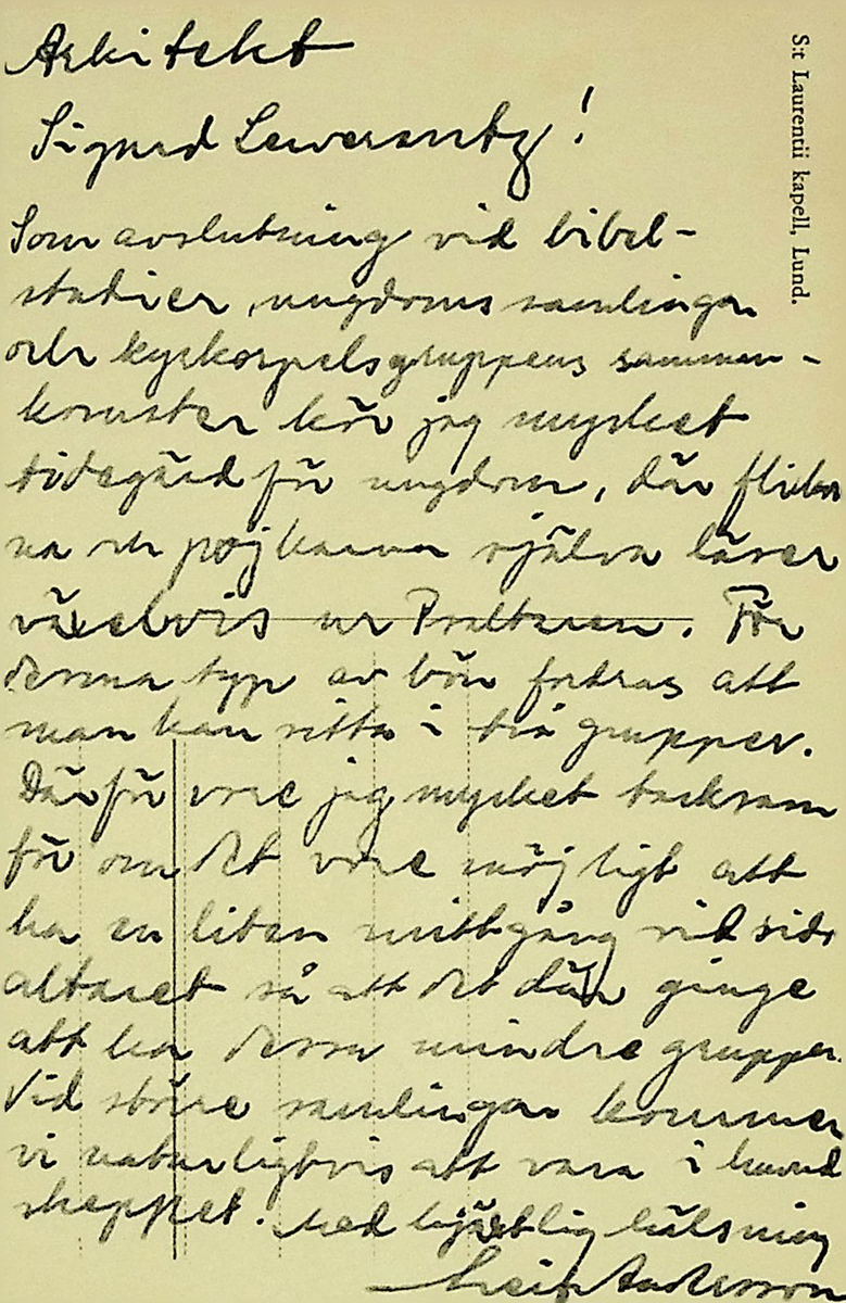 Korrespondens
Markuskyrkan