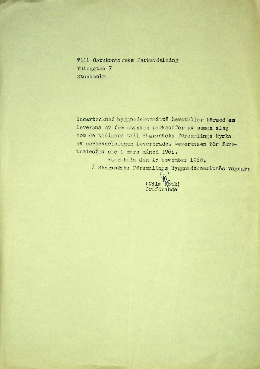 Korrespondens
Markuskyrkan