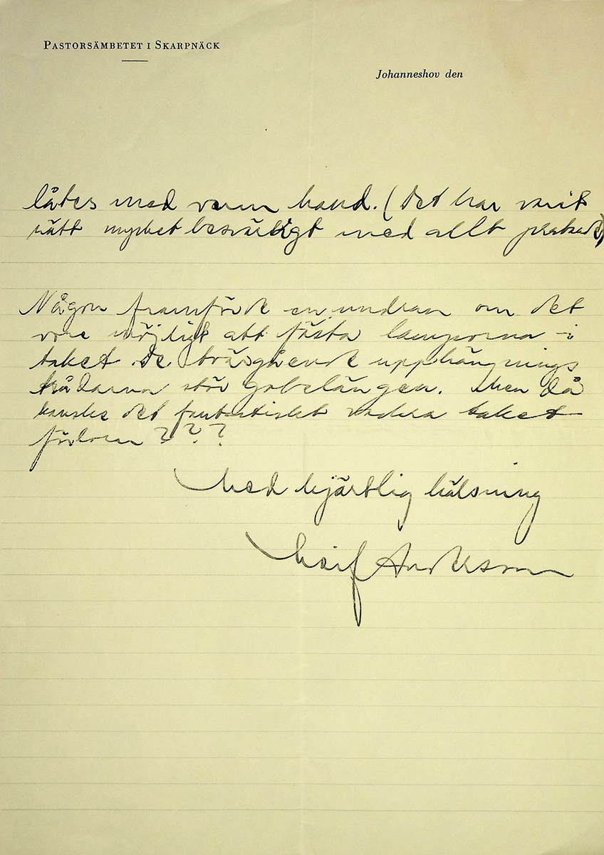 Korrespondens
Markuskyrkan