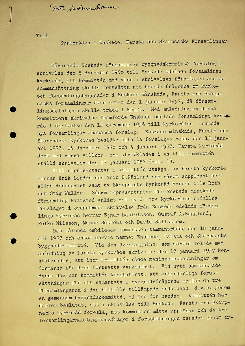 Korrespondens
Markuskyrkan