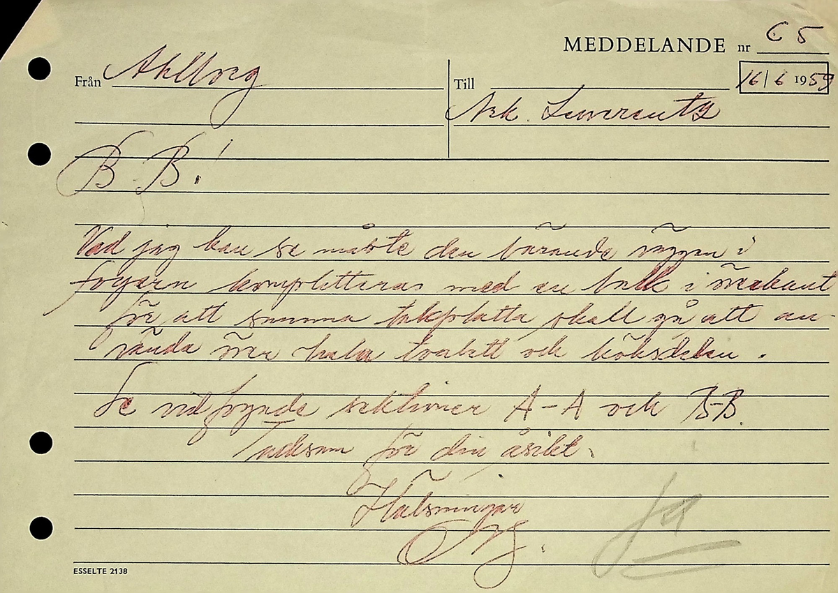 Korrespondens
Markuskyrkan