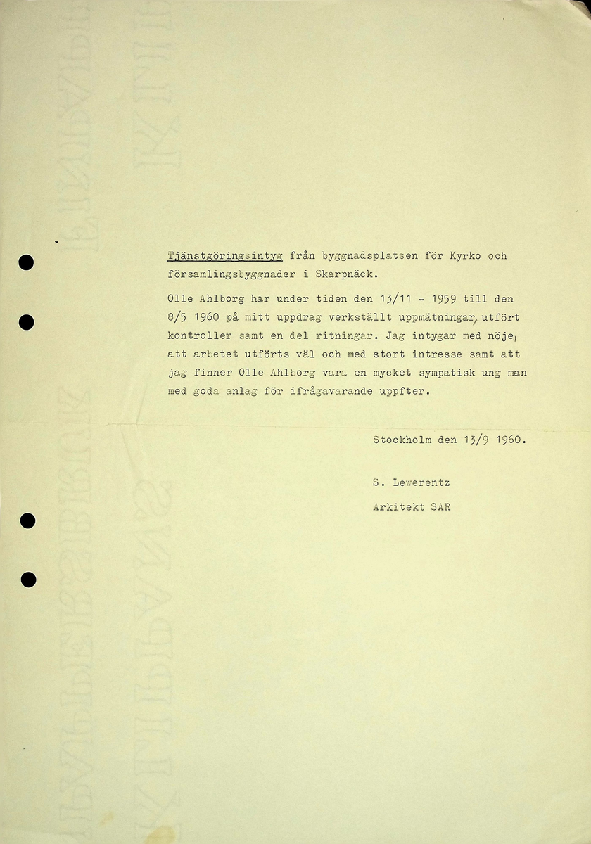 Korrespondens
Markuskyrkan