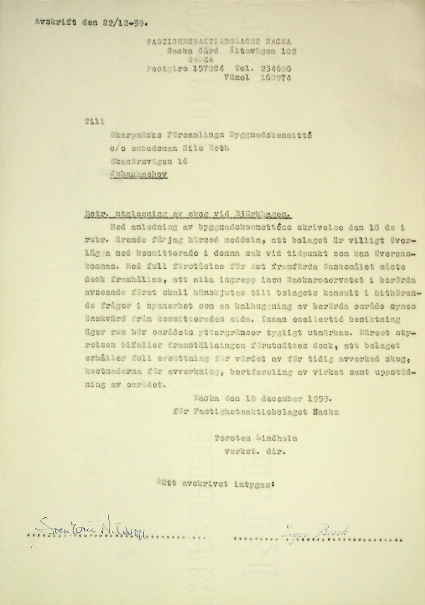 Korrespondens
Markuskyrkan