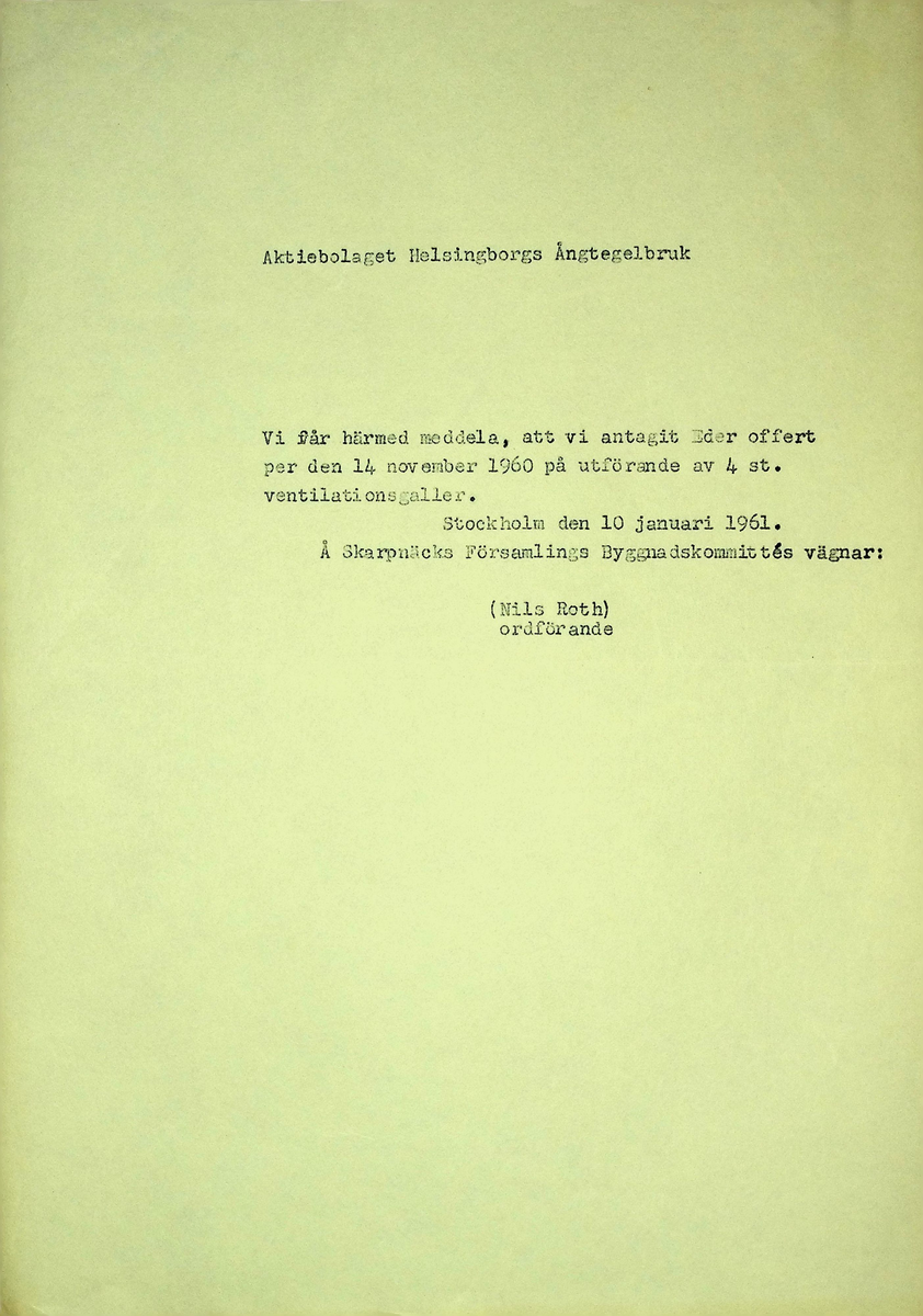 Korrespondens
Markuskyrkan