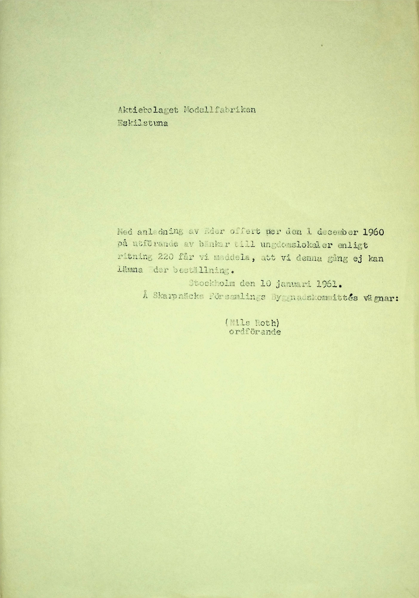 Korrespondens
Markuskyrkan