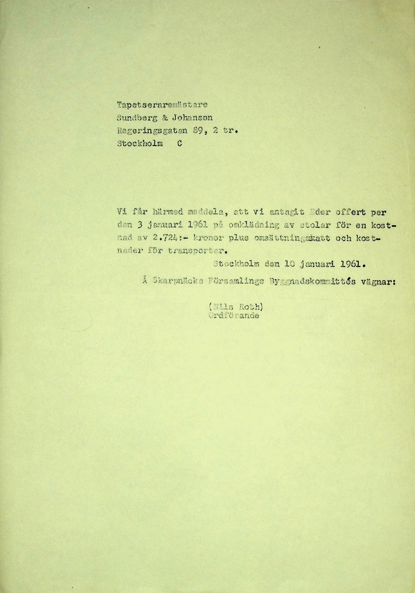 Korrespondens
Markuskyrkan