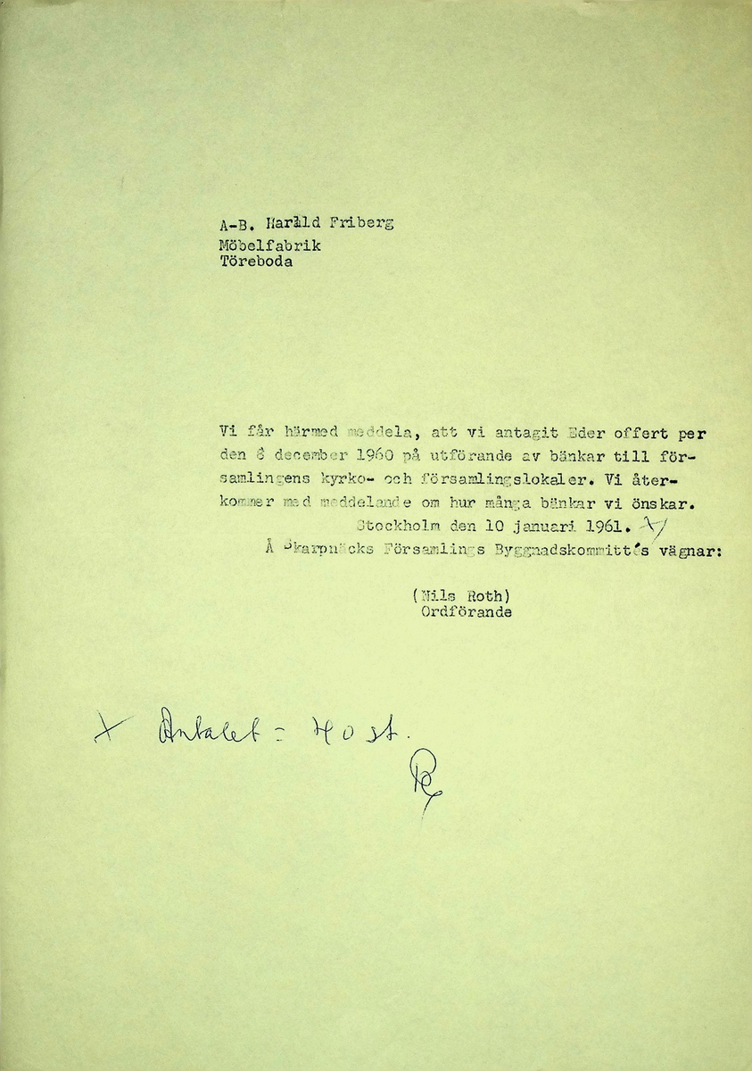 Korrespondens
Markuskyrkan