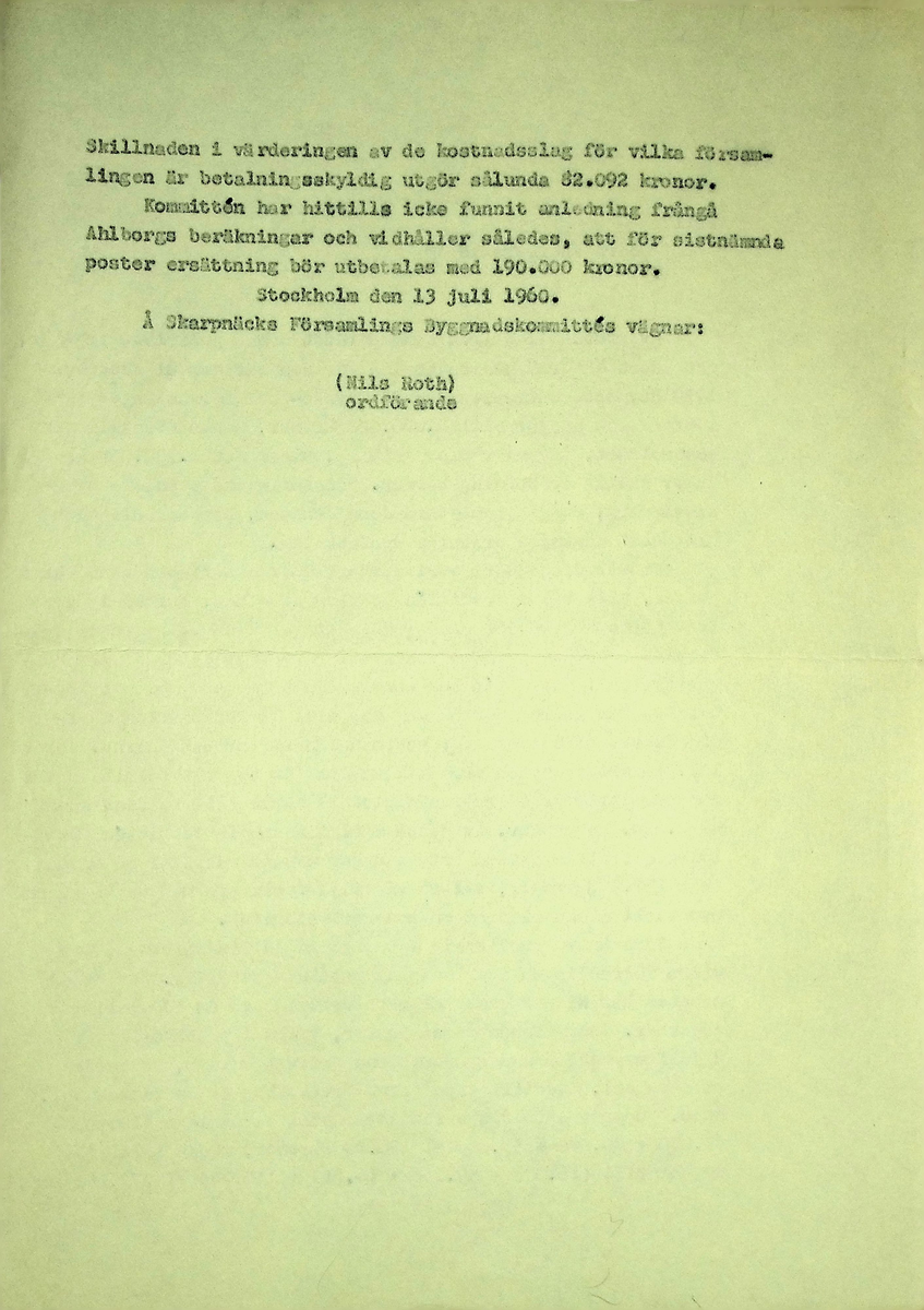 Korrespondens
Markuskyrkan