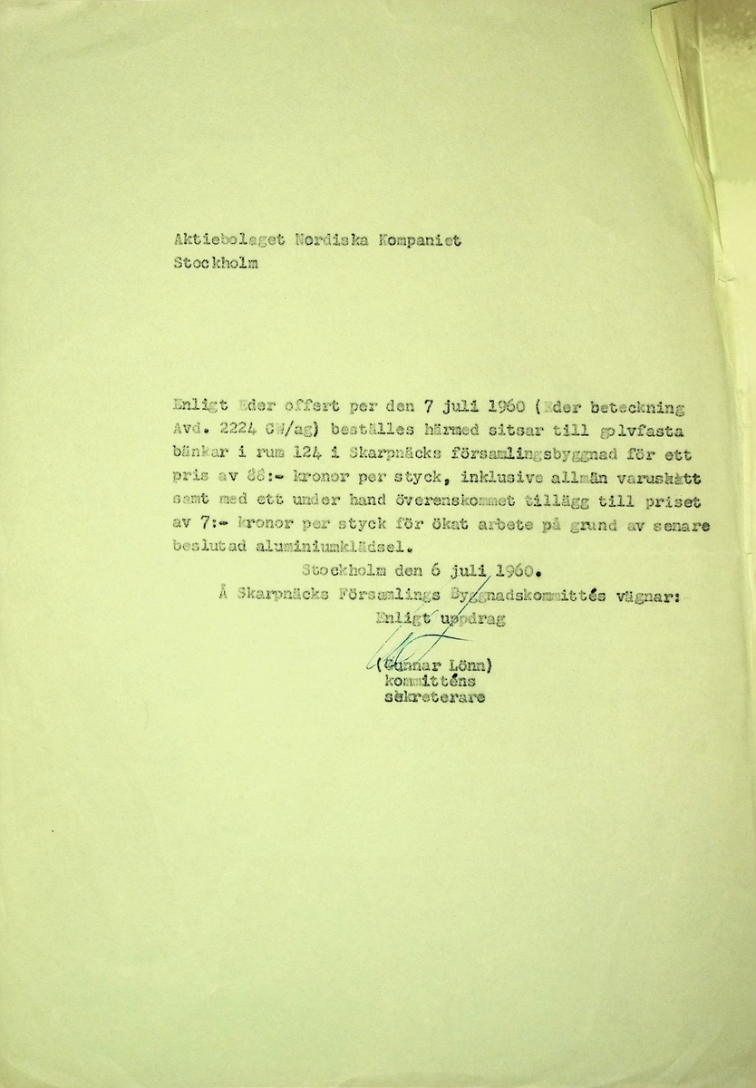 Korrespondens
Markuskyrkan