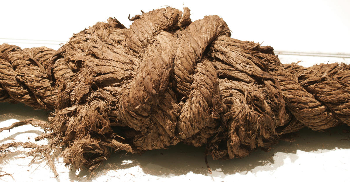 Tågvirke. Uppdelat i 5 delar.
Del 1: Rep i flera delar samt fragment
Del 2: Rep med vantknop
Del 3: Fragment
Del 4: Fragment
Del 5: Fragment