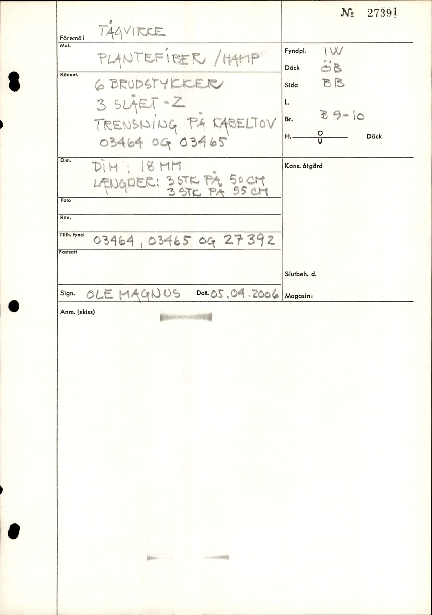 Tågvirke. Uppdelat i två delar.
Del 1: Trensning på 03464
Del 2: Trensning på 03465