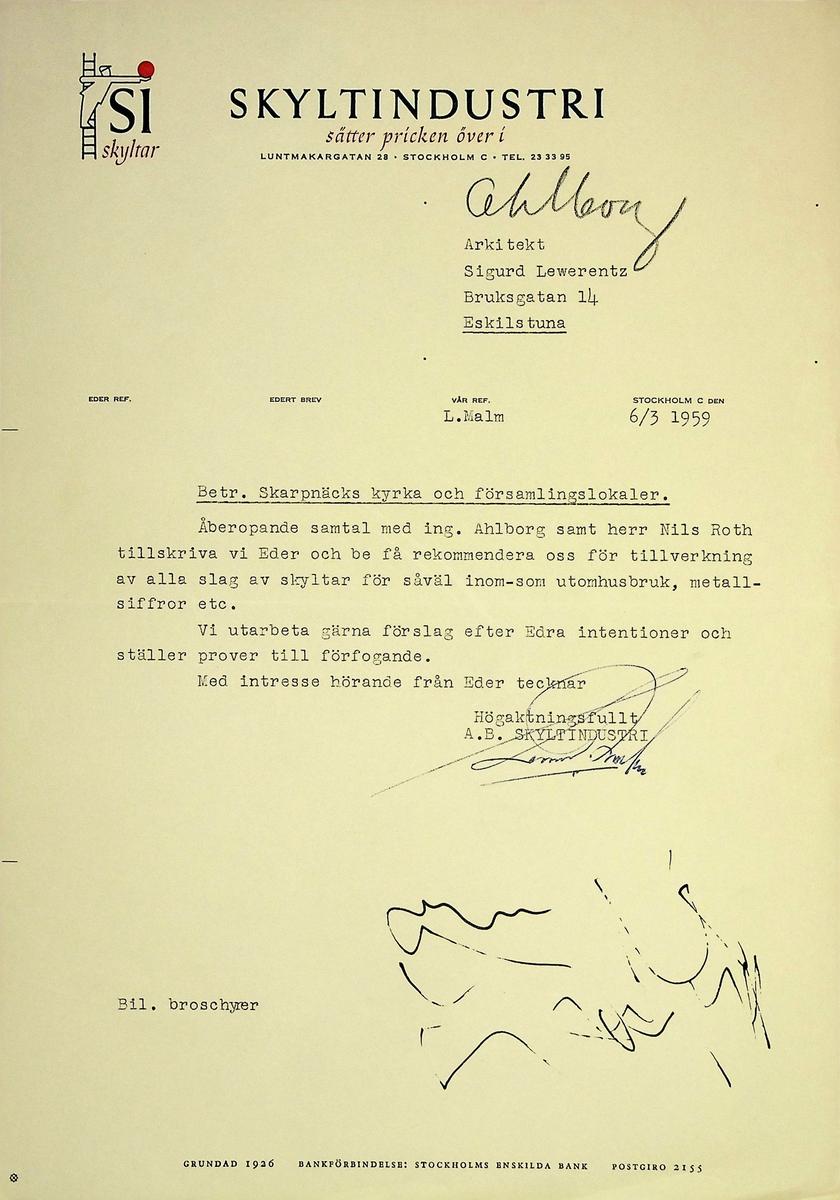 Korrespondens
Markuskyrkan