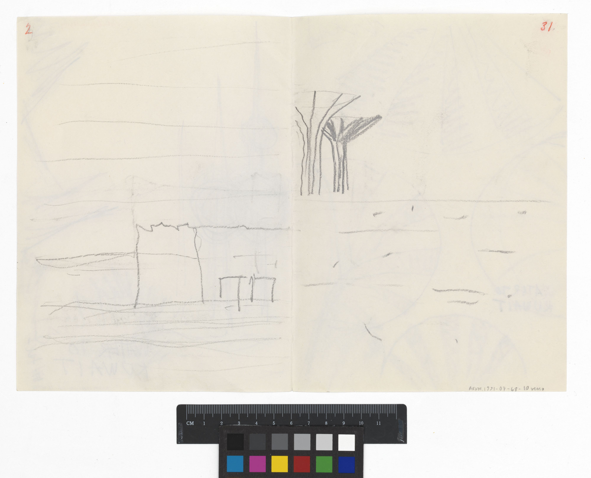 Skiss till vattentorn med anledning av VBB:s jubileumsskrift 1972