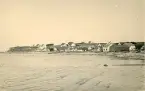 Bebyggelse längs med strandlinjen vid badorten Liseleje, Danmark 1925