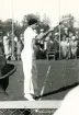 Davis-cup matchen Frankrike - Sverige i Stockholm 1926. Jean Borotra, fransk tennisspelare.