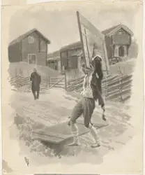 En tung bør [Tegning]