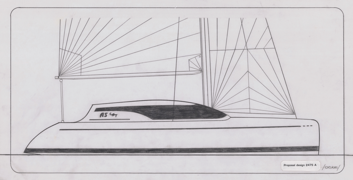 Tre profilritningar på AS CAT 30'