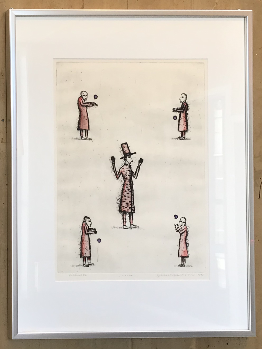 Figurer i svart og rødt