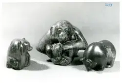 Figuriner, två björnar och en apa från Bo Fajans, formgivare