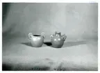 Vaser från Bo Fajans, formgivare Eva Jancke-Björk, omkring 1900-talets mitt.