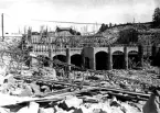 Vy över kraftverksbygge.
Forshults kraftstation, färdig 1911.