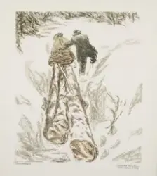 Tømmerlasset [Litografi]