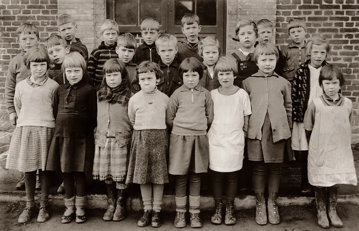 Fröken Calla Engströms klass 1948. Centralskolan