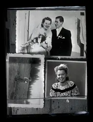 Repro avfotografering.
Bilde 1: brudepar.
Bilde 2: en kvinne