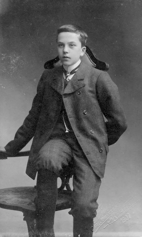 Harald Aamodt 13 3/4 år gammel i 1907.