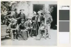 Isak Gustaf Clason med vänner. I Venedig 1885. På bilden fin