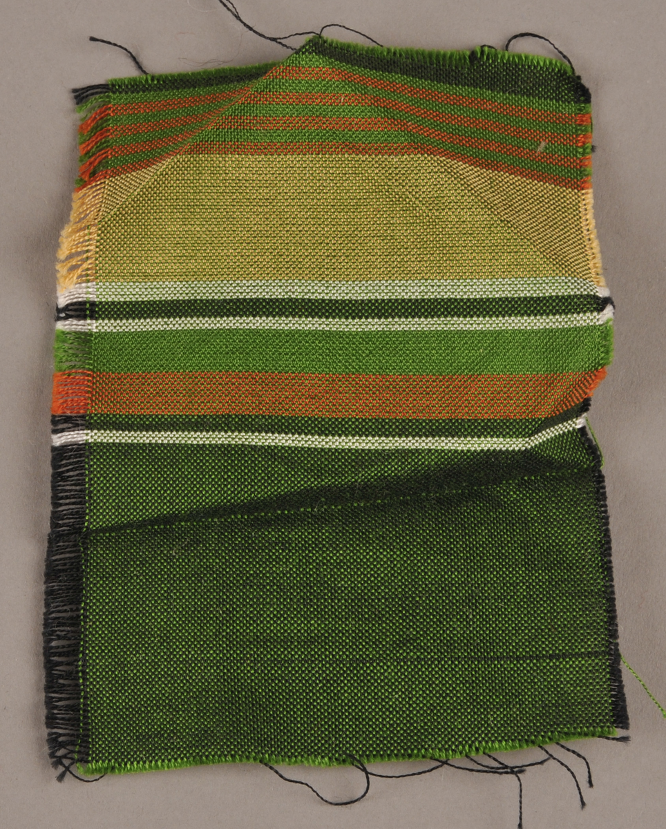 Voven stoffbit med stripemønster
