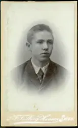 Ukjent gutt, 1880-tallet

Visittkort, halvfigur