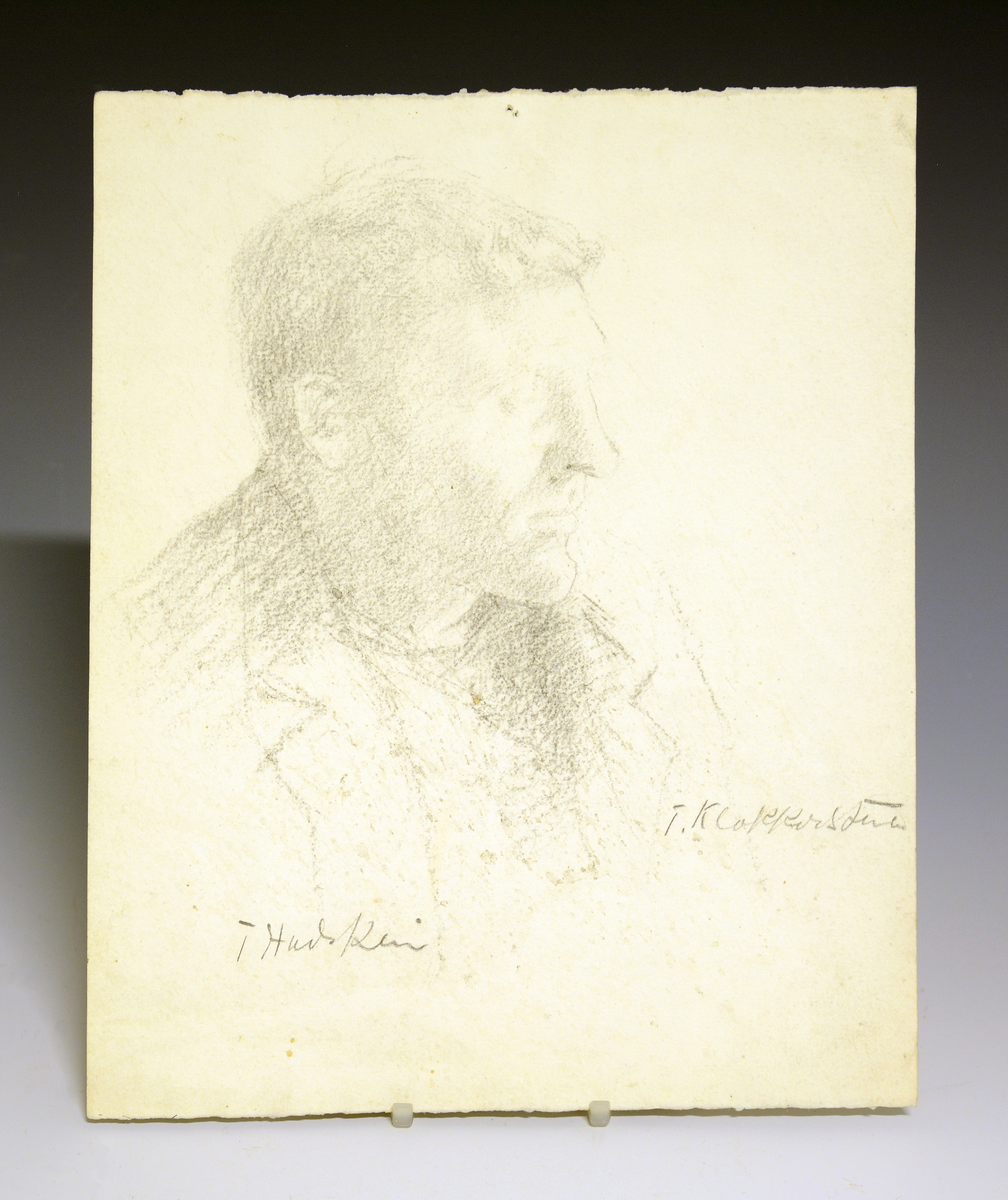 Portrett av mann, T. Klokkerstuen.