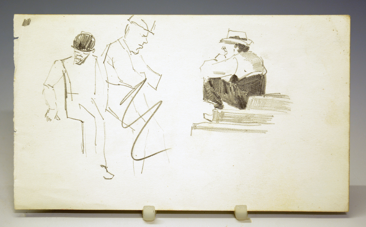 Figurer, mann på trapp