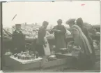 Höstmarknad på Vaksala torg, Uppsala 1912