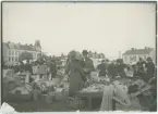 Höstmarknad på Vaksala torg, Uppsala 1912