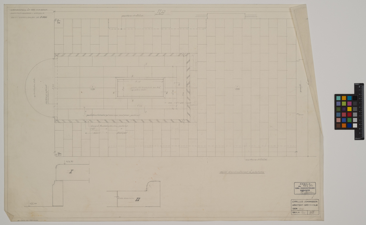 GRAVKAPELL FÖR PATOLOGISKA OCH BAKTERIOLOGISKA  INSTITUTIONERNA