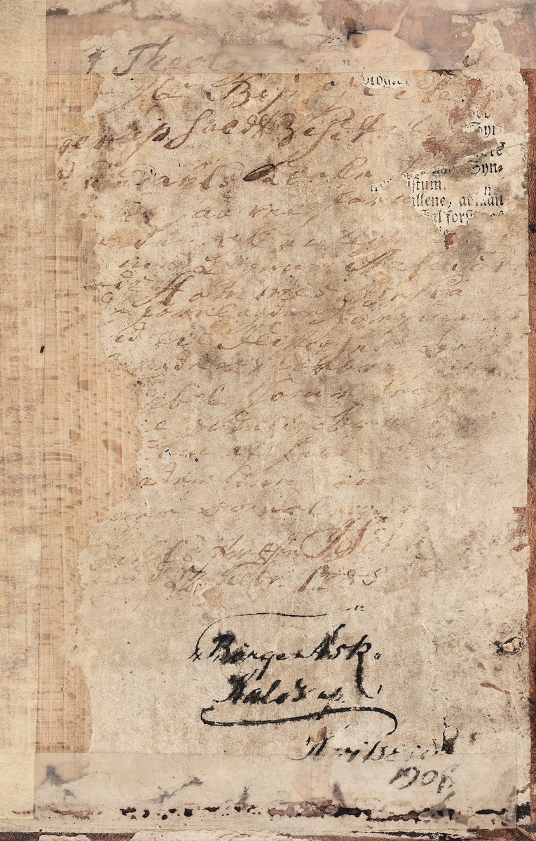 Bibel med skinnomslag. 