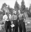 Orientering, 27/9 1942. 
Tre glada orienterare.
