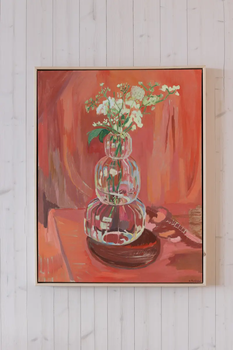 Stilleben av blomster i vase