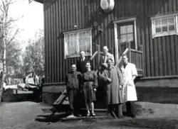 Skoleavslutningen i 1945. Skolen hadde en klasse fra februar