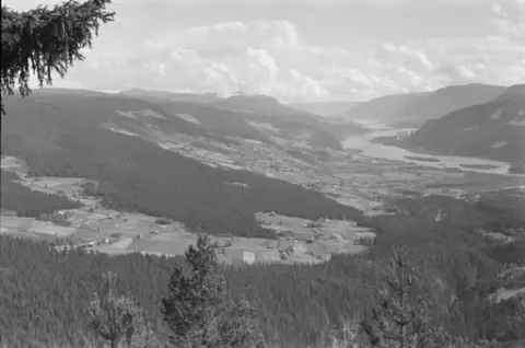 Ringebu. Gårdsbruk sør for ringebu.