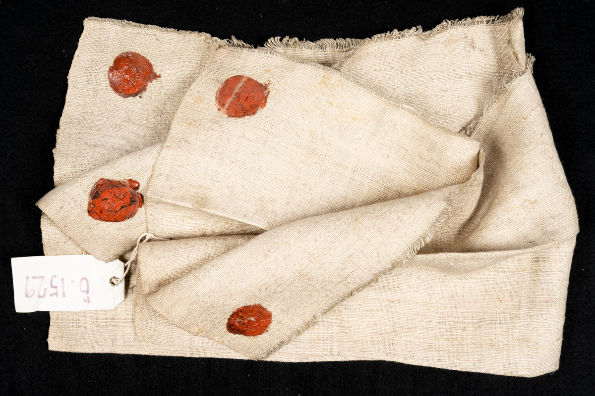 Prov på foder-lärft.