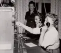 Småland Ryssby Telefonstn. Före automatiseringen. Interiör.