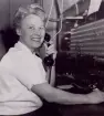 Tvååker Telefonstn. År 1949.Föreståndaren Olga Bredin. Nya tfn-stn maj 1949.
