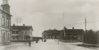 Vara Centraltgf-stn sedd mot järvvägsststionen omkr. 1905.