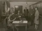 Stockholm Personal på linjedistriktbyrån. Kr Erland Dahlén. År 1928.