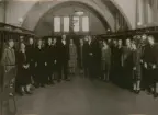 Uppsala Telefonstn År 1928. Telefonister med tk Ivar Granström och kr Karl Wilhelm-Hansen.