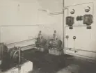Stockholm Tgf-station År 1914. Luftkompressorerna med motorer för Creed.