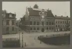 Göteborg Telegrafverkets fastighet vid Västra Hamngatan i Göteborg. Inrymde telegrafstationen åren 1893- 1913, telefonstation 1893 - 1931. Exteriör.